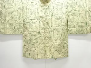 抽象模様手織り紬羽織